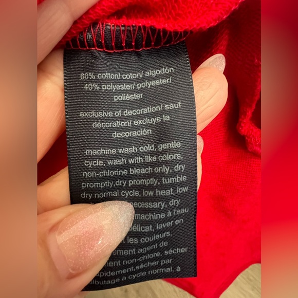NWT Tommy Hilfinger women sweatshirt red dress - Picture 6 of 16